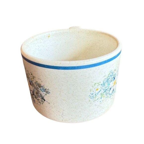 Vintage Temper-Ware by Lenox Dew Drops Coffee Mug Cup USA floral blue 1 piece re - Picture 4 of 6